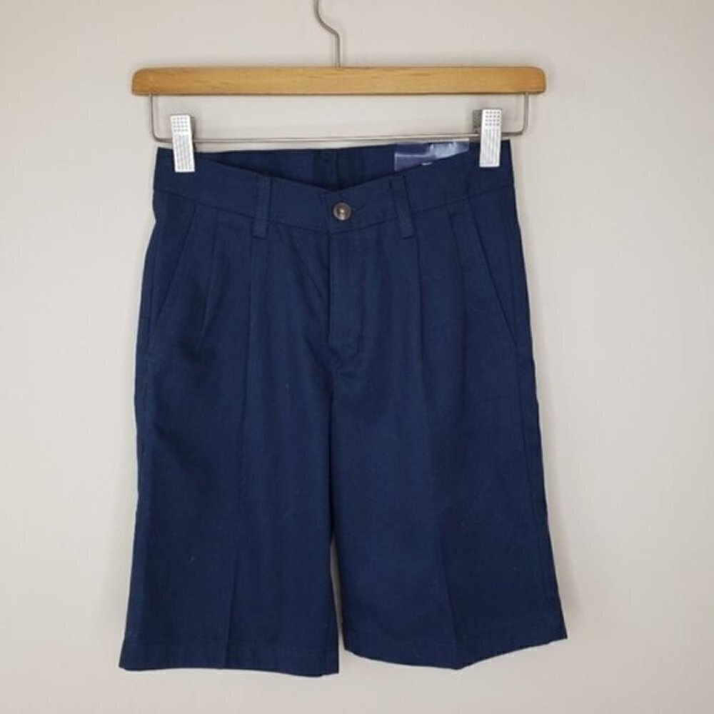 NWT Chaps Navy Blue Uniform Shorts Size 8 boys